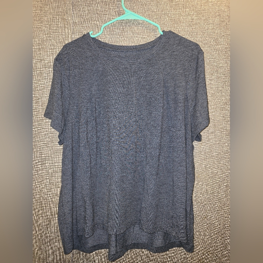 Avia Gray Boxy Short Sleeve Shirt XXL 20